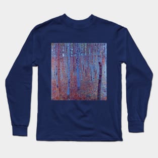 Beech Forest by Gustav Klimt Long Sleeve T-Shirt